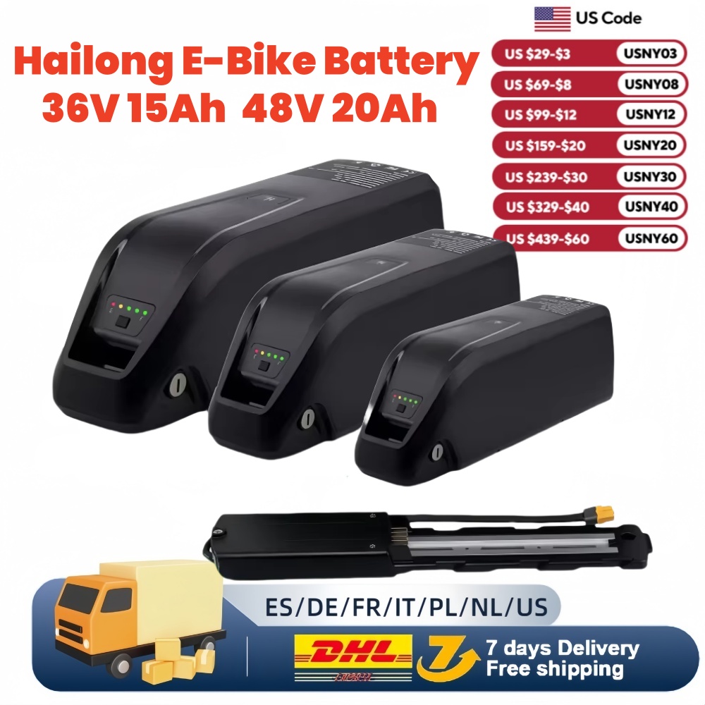 Ebike Battery 48V 20Ah Hailong - Baterai Hailong 36V 48V 52V, baterai
