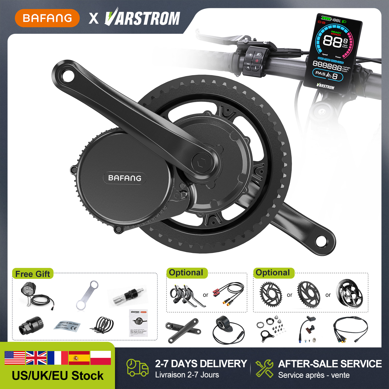 Mid Drive Motor Kit 52V 1000W - [Stok AS] BAFANG 48V 500W 750W