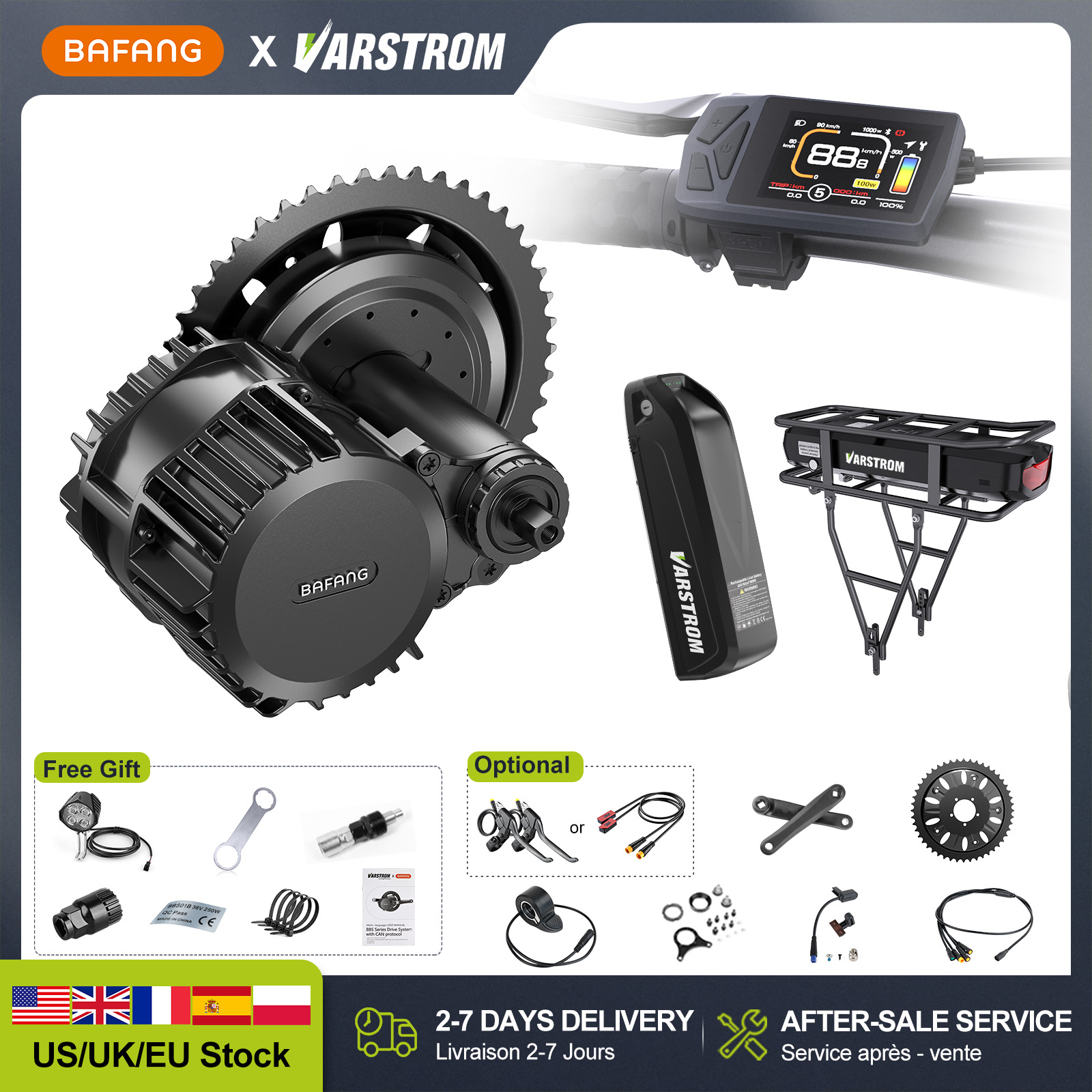 Bafang Bbs02B 48V 750W Mid Drive Kit - [Stok AS] Bafang 48V Motor Penggerak