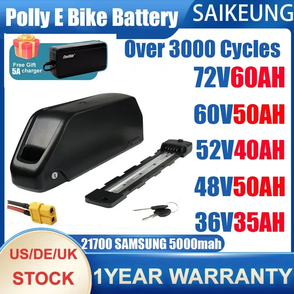 Electric Bicycle Battery 72V 30Ah - Baterai sepeda listrik Downtube Hailong Polly