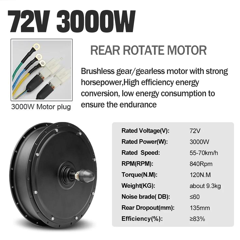 Ebike Conversion Kit 72V 3000W - Kit Konversi E-Bike 72V 3000W MTX39