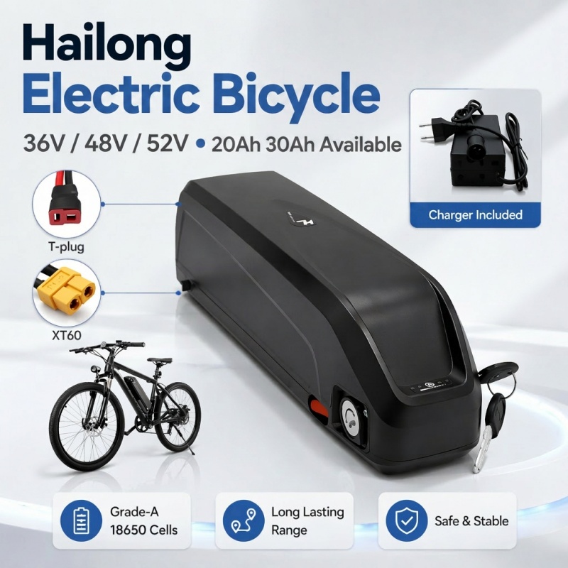 Baterai Ebike Multi-Ukuran Mod - Ebike Battery 48V 20Ah Hailong ulasan dan harga