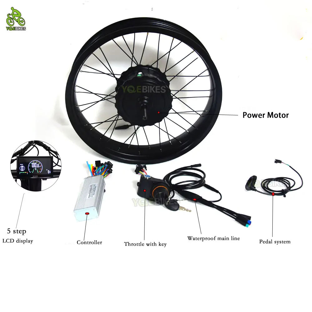 20 Inci 4.0 Aksesori Ebike Per - Fat Tire Ebike Conversion Kit 2000W ulasan dan harga