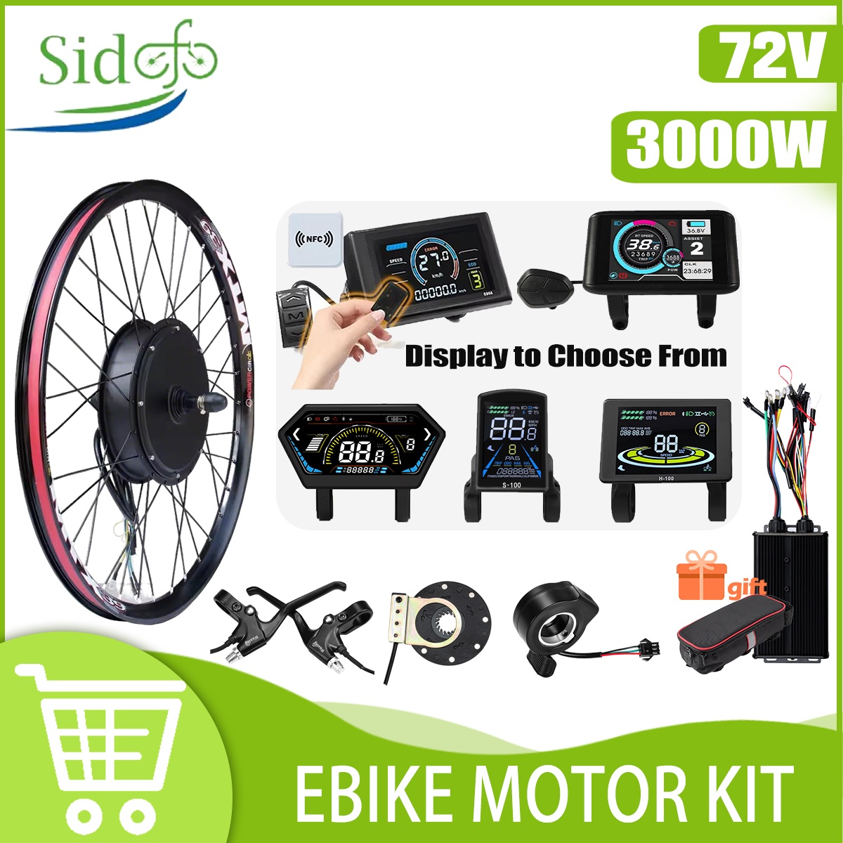 Kit Konversi E-Bike 72V 3000W  - Ebike Conversion Kit 72V 3000W ulasan dan harga